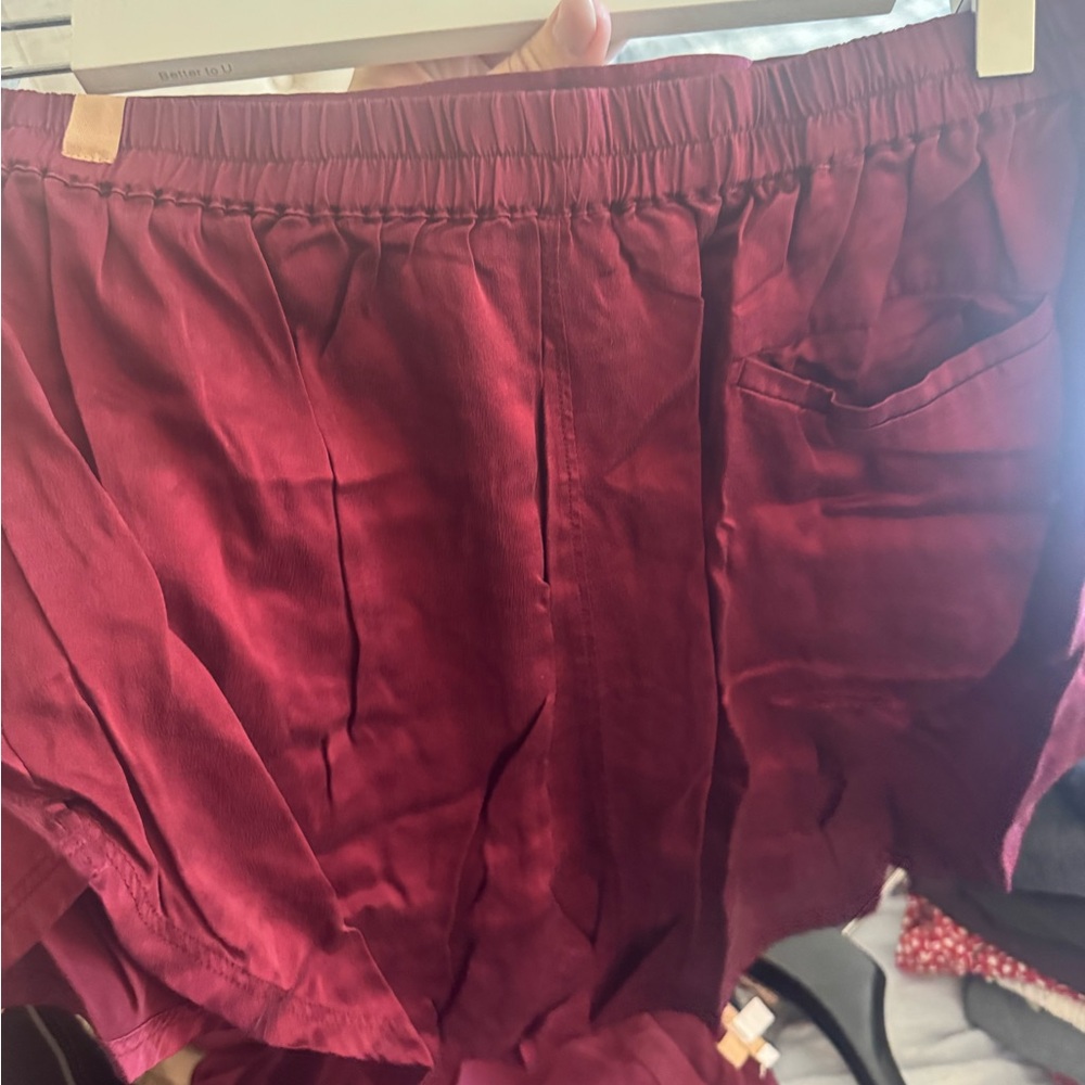 Lunya Rich Burgundy washable silk pajamas - Picture 2 of 4